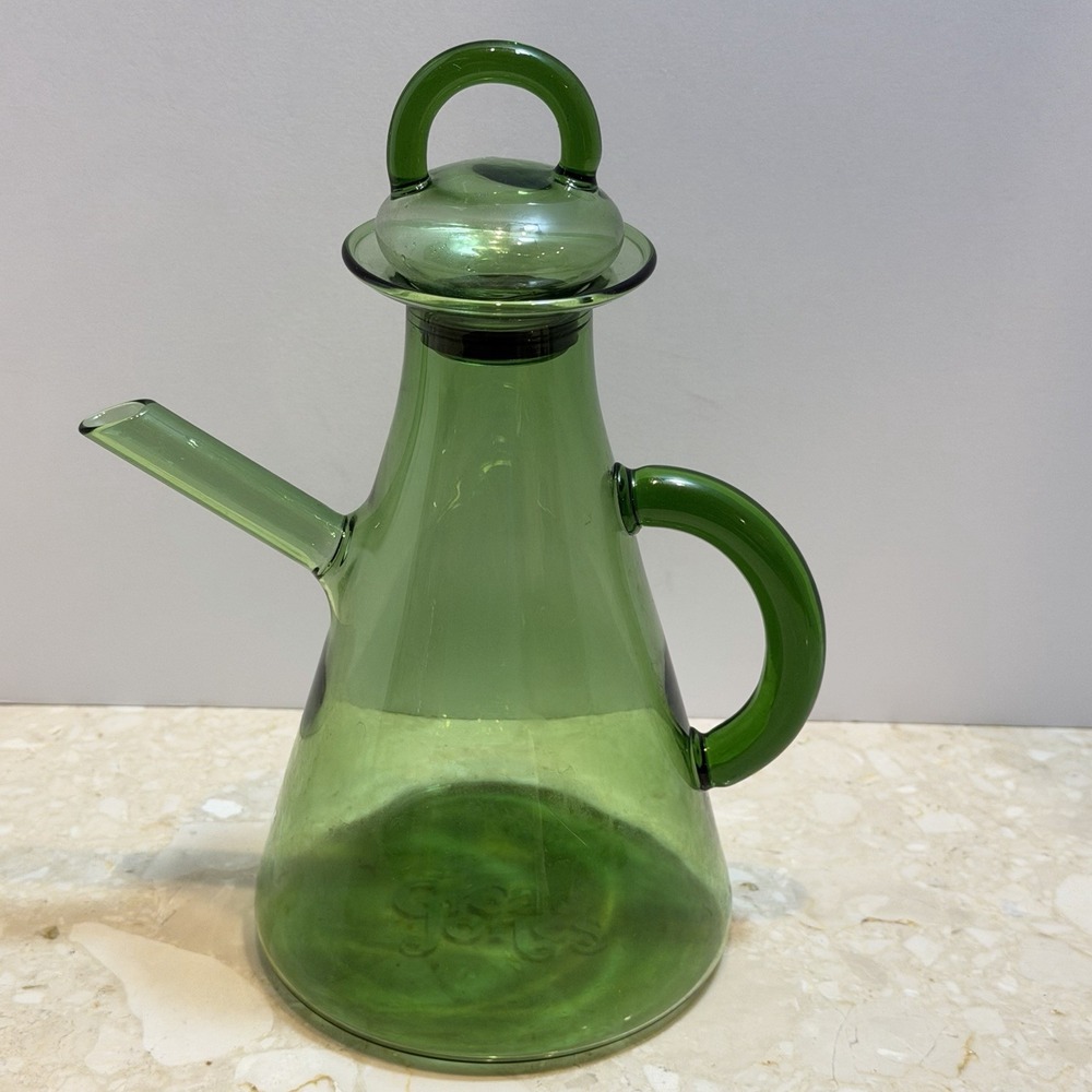 Great Jones Glass Spout Broccoli Green Oil Vinegar Drizzler